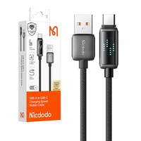 "Mcdodo CA-2350" USB-A į USB-C kabelis, 6A, LED ekranas, 1,2 m
