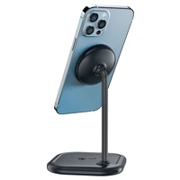 "Acefast" 15 W "Qi" belaidis įkroviklis "iPhone" (su "MagSafe") ir "Apple AirPods" stovo laikiklis Magnetinis laikiklis Pilka (E6 pilka)