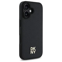 DKNY pasikartojančio rašto logotipo magnetinis dėklas telefonui iPhone 16 - juodas