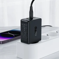 Įkroviklis Acefast A41 65W GaN 2xUSB-C/USB-A juodas