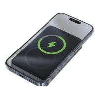 Magnetinė išorinė baterija Acefast M10 2x USB-C PD 30W su 15W belaide įkrova ir USB-C laidu (juoda)