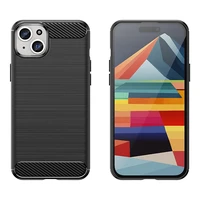 Lankstus anglies rašto dėklas telefonui iPhone 15 Plus Carbon Case - juodas
