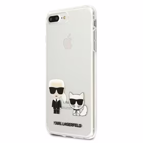 Karl Lagerfeld Karl & Choupette dėklas telefonui iPhone 7 / 8 Plus - permatomas