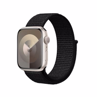 Crong Nylon Reflex - sporto Band Apple Watch 38/40/41/42 mm (juodas)