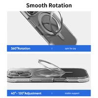 Rock Rotating Stand Crystal Series Magnetinis Iphone 16 Pro juodas