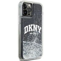 DKNY Liquid Glitter Big Logo dėklas iPhone 12 Pro/12 - juodas