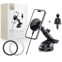 Tech-Protect mm15W-V5 magnetinis MagSafe automobilio laikiklis prietaisų skydeliui/stiklui/ventiliacijai juodas