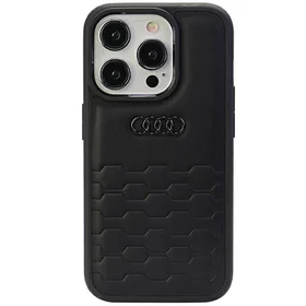 Audi GT Sintetinės odos dėklas telefonui iPhone 15 Pro Max - juodas