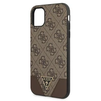 Guess 4G Triangle Collection dėklas telefonui iPhone 11 6.1" / Xr 6.1" - Rudas