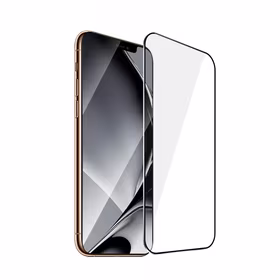 Apsauginis stiklas su metalo rėmu skirtas iPhone XS Max / 11 Pro Max, juodas rėmas
