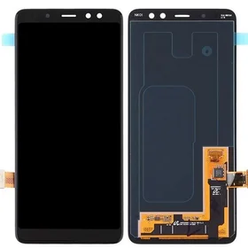 Ekranas Samsung A530 A8 2018 su lietimui jautriu stikliuku juodas OLED