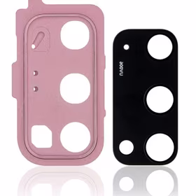 Samsung G980/G981 S20 kameros stikliukas su rėmeliu Cloud Pink ORG