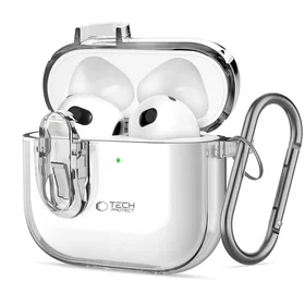 Tech-Protect Slim Hook dėklas AirPods 4 (m) - skaidrus