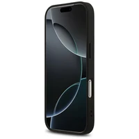 GUESS dėklas telefonui IPHONE 17 Pro, suderinamas su MagSafe GUHMP17LP4RPSK (4G Printed Stripes), juodas