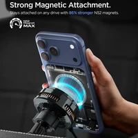 Spigen Essential EV25MFAQ Magnetic MagSafe automobilinis oro groteles laikiklis - Juodas