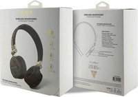 Belaidės ausinės Guess Metal Logo GUBH704GEMW rudos spalvos