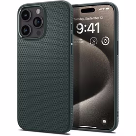 Spigen Liquid Air iPhone 15 Pro Max dėklas - tamsiai žalias