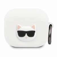 Karl Lagerfeld Silicone Choupette AirPods dėklas 3 - baltas