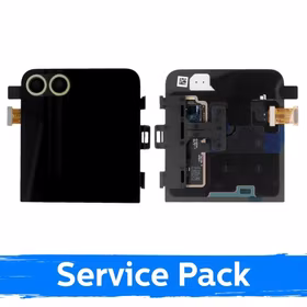 LCD ekranas suderinamas su Samsung F741 Z Flip6 (OUTER) su rėmeliu / Geltonas / (Service Pack)