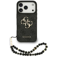 Guess 4G Strap 4G Classic Logo dėklas telefonui iPhone 17 Pro - juoda