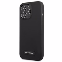 Karl Lagerfeld silikoninis plokštelės dėklas iPhone 13 Pro / iPhone 13 - juodas