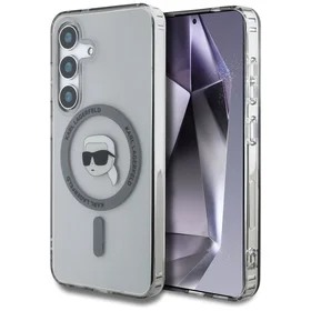 Dėklas Karl Lagerfeld Button Karl Head Printed Logo Magnetinis Samsung Galaxy S25 juodas