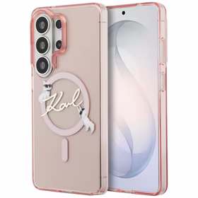 Karl Lagerfeld IML KC Script MagSafe Dėklas for Samsung Galaxy S26 Ultra - rožinis