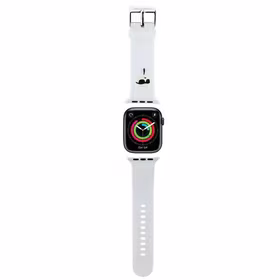 Karl Lagerfeld 3D Rubber Karl Head dirželis for Apple Watch 42/44/45/49mm - baltas