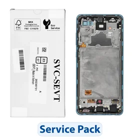 Rinkinys LCD ekranas SAMSUNG A72 4G A725F GH82-25460B mėlynas