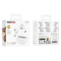 Borofone TWS Bluetooth Ausinės FQ12 Nice baltos