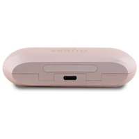 Guess pailgintas metalinis spausdintas logotipas Bluetooth TWS ausinės + įkrovimo stotelė - rožinės