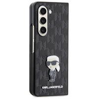 Karl Lagerfeld Saffiano Monogram Ikonik Pin dėklas telefonui Samsung Galaxy Z Fold 5 - juodas