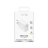 Puro PROLITE 45W USB-C sieninis įkroviklis - baltas