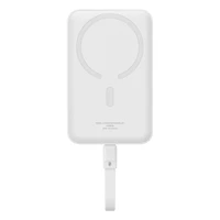 Magnetinė išorinė baterija Baseus Magnetic Mini 10000mAh, USB-C 30W MagSafe (balta)