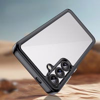 Kosminis dėklas Samsung Galaxy A36 su lanksčiu rėmeliu - juodas