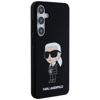 Karl Lagerfeld silikoninis Ikonik dėklas telefonui Samsung Galaxy S24 - juodas