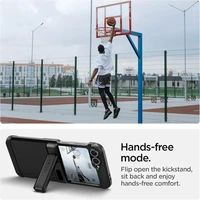 Spigen Tough Armor Pro Mag Magnetinis dėklas telefonui Samsung Galaxy Z Flip 6 / 7 FE - juodas