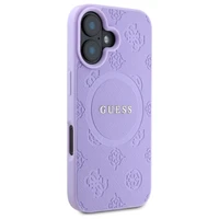 Guess Saffiano Peony Classic Logo Magnetinis dėklas iPhone 16 Plus - violetinis