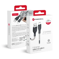 FORCELL F-ENERGY Carbon CB-02A kabelis USB A į Type C QC4.0 5A 60W 1 m juodas