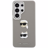 Karl Lagerfeld dėklas Saffiano Double Heads Metal Samsung Galaxy S26 Ultra sidabrinis