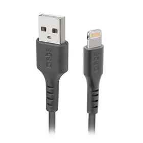 SBS TECABLEUSBIP589K USB-A - Lightning kabelis 1 m MFi sertifikuotas - juodas