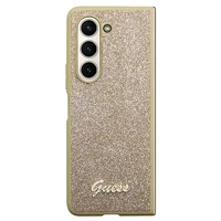 Guess Glitter Script dėklas telefonui Samsung Galaxy Z Fold 5 - auksinis