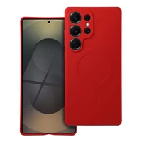 Dėklas telefonui silikoninis su MagSafe, skirtas SAMSUNG S25 Ultra, raudonos spalvos