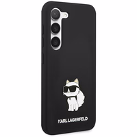 Karl Lagerfeld silikoninis Choupette dėklas telefonui Samsung Galaxy S24+ - juodas