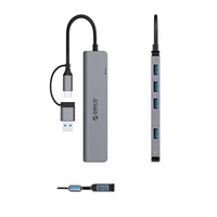 Orico YSA7-U3 USB-A/USB-C Hub prijungimo stotelė 4x USB-A 2.0 + 1x USB-A 3.0 + 2x USB-C 2.0 - pilka