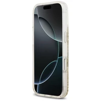 Guess Dervos dugno blizgus magnetinis dėklas iPhone 17 Pro - auksinis