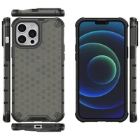 Honeycomb Case šarvu dangtelis su TPU buferiu iPhone 13 Pro Max juodas