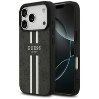 GUESS dėklas telefonui IPHONE 17 Pro, suderinamas su MagSafe GUHMP17LP4RPSK (4G Printed Stripes), juodas