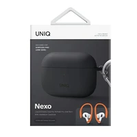 Uniq Nexo dėklas AirPods Pro 2 + ausų kabliukai - pilka