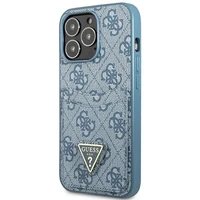 Guess 4G Triangle Logo Cardslot Case for iPhone 13 Pro / 13 - Blue